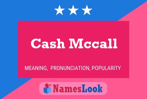 Cash Mccall பெயர் போஸ்டர்