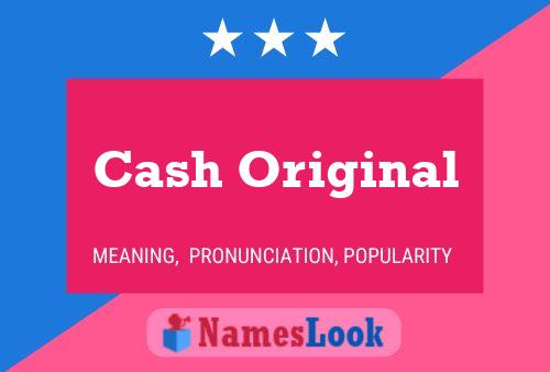 Cash Original பெயர் போஸ்டர்