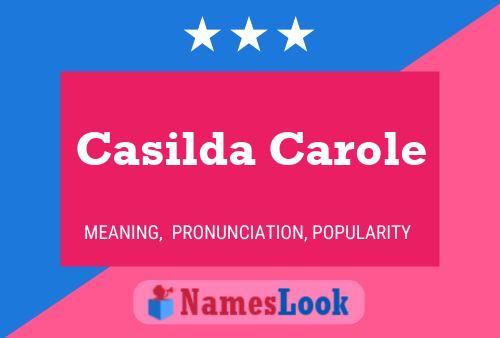 Casilda Carole பெயர் போஸ்டர்