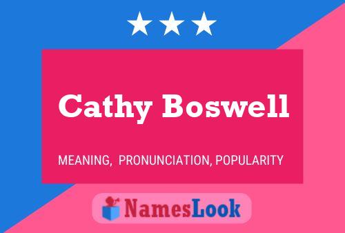 Cathy Boswell பெயர் போஸ்டர்