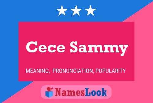 Cece Sammy பெயர் போஸ்டர்