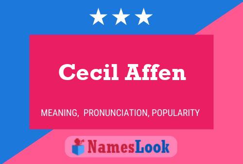 Cecil Affen பெயர் போஸ்டர்