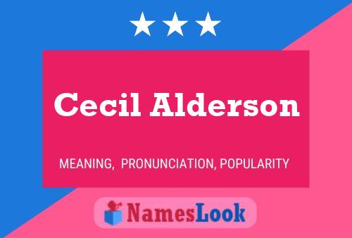 Cecil Alderson பெயர் போஸ்டர்