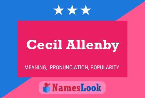 Cecil Allenby பெயர் போஸ்டர்