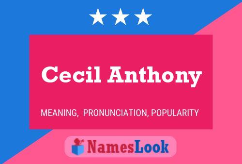 Cecil Anthony பெயர் போஸ்டர்