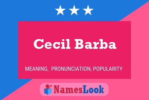 Cecil Barba பெயர் போஸ்டர்