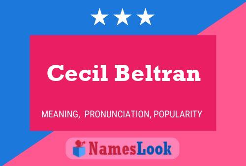 Cecil Beltran பெயர் போஸ்டர்