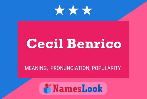 Cecil Benrico பெயர் போஸ்டர்