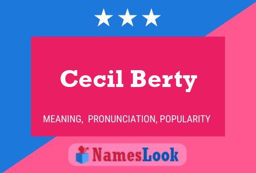 Cecil Berty பெயர் போஸ்டர்