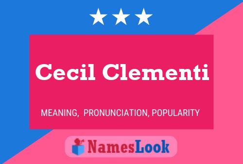 Cecil Clementi பெயர் போஸ்டர்