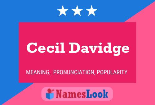 Cecil Davidge பெயர் போஸ்டர்