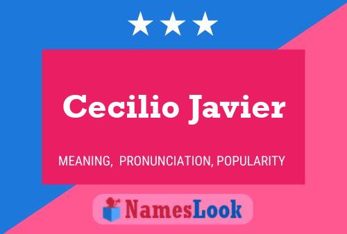 Cecilio Javier பெயர் போஸ்டர்