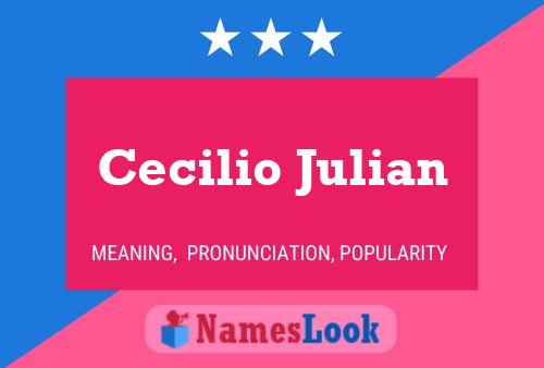 Cecilio Julian பெயர் போஸ்டர்