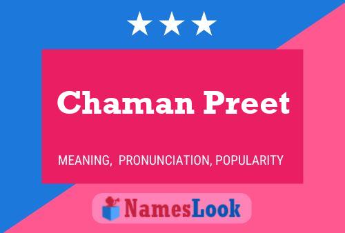 Chaman Preet பெயர் போஸ்டர்