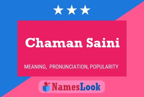 Chaman Saini பெயர் போஸ்டர்