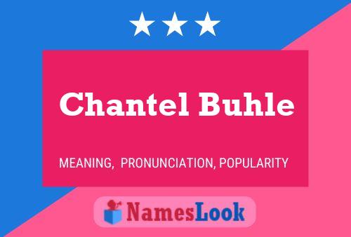 Chantel Buhle பெயர் போஸ்டர்