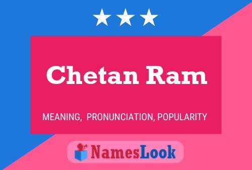 Chetan Ram பெயர் போஸ்டர்