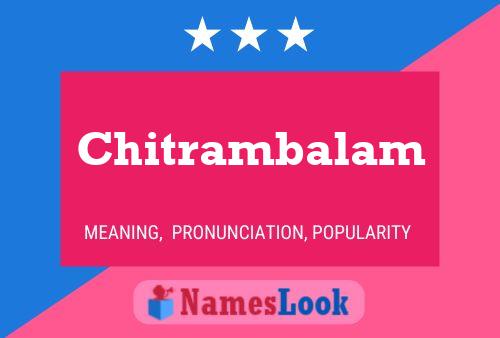 Chitrambalam பெயர் போஸ்டர்