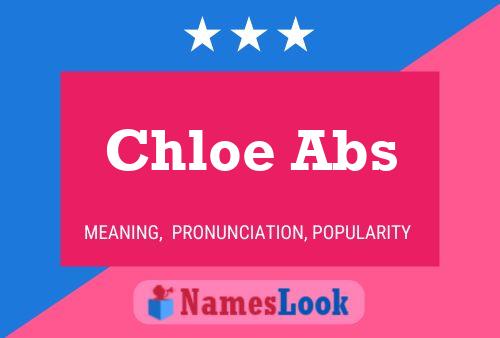 Chloe Abs பெயர் போஸ்டர்