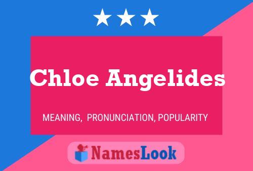 Chloe Angelides பெயர் போஸ்டர்