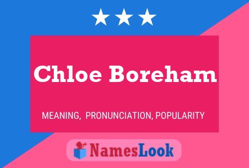 Chloe Boreham பெயர் போஸ்டர்