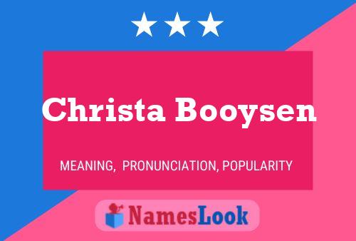 Christa Booysen பெயர் போஸ்டர்