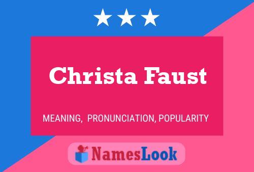 Christa Faust பெயர் போஸ்டர்