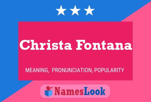 Christa Fontana பெயர் போஸ்டர்