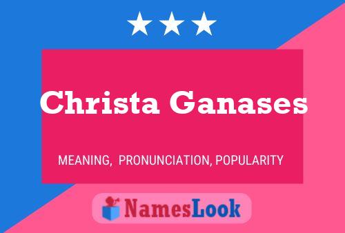 Christa Ganases பெயர் போஸ்டர்