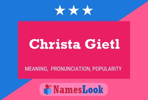 Christa Gietl பெயர் போஸ்டர்