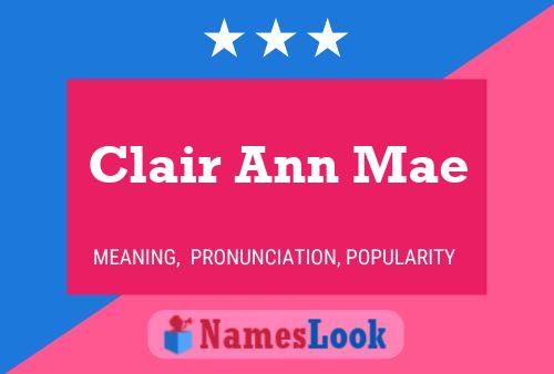 Clair Ann Mae பெயர் போஸ்டர்