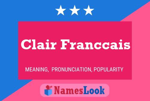 Clair Franccais பெயர் போஸ்டர்