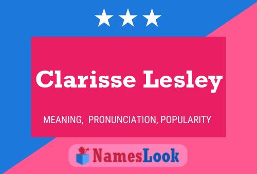 Clarisse Lesley பெயர் போஸ்டர்