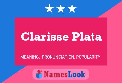 Clarisse Plata பெயர் போஸ்டர்