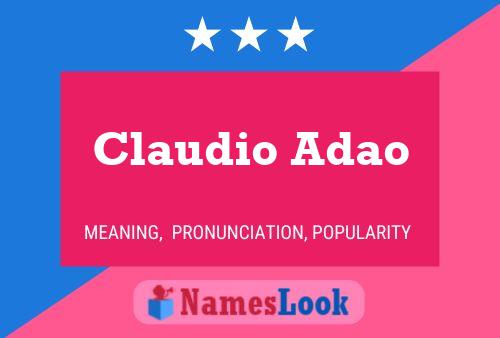 Claudio Adao பெயர் போஸ்டர்