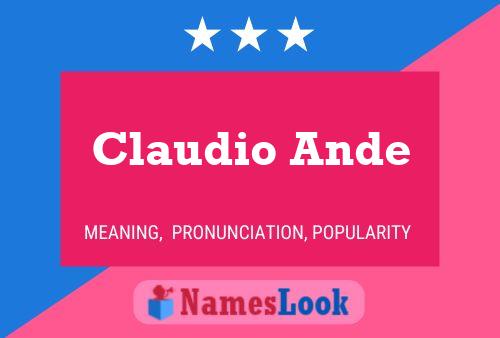 Claudio Ande பெயர் போஸ்டர்