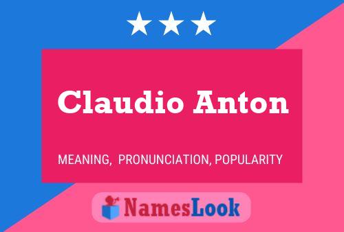 Claudio Anton பெயர் போஸ்டர்