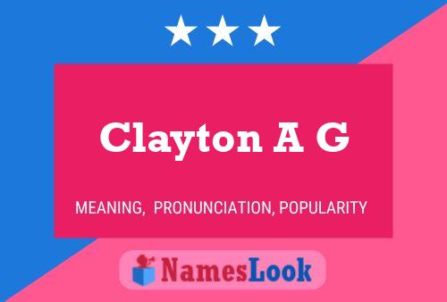 Clayton A G பெயர் போஸ்டர்