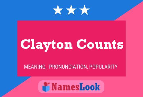 Clayton Counts பெயர் போஸ்டர்