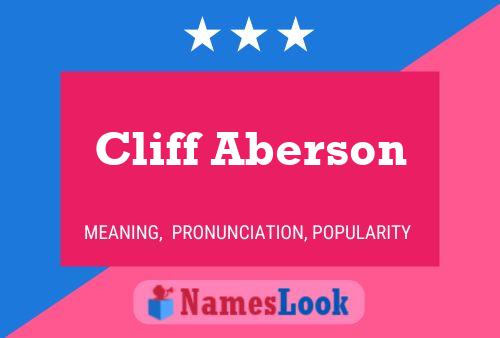 Cliff Aberson பெயர் போஸ்டர்