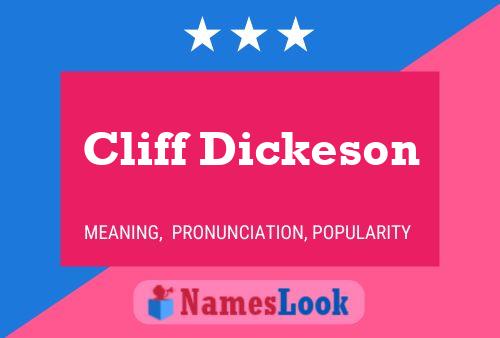 Cliff Dickeson பெயர் போஸ்டர்