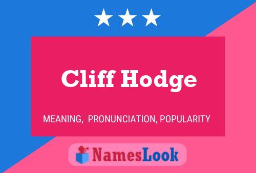 Cliff Hodge பெயர் போஸ்டர்