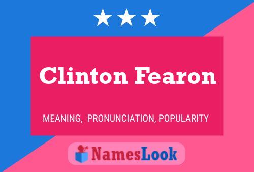 Clinton Fearon பெயர் போஸ்டர்