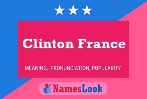 Clinton France பெயர் போஸ்டர்