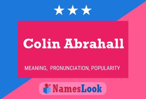 Colin Abrahall பெயர் போஸ்டர்