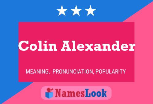 Colin Alexander பெயர் போஸ்டர்