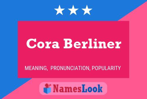 Cora Berliner பெயர் போஸ்டர்