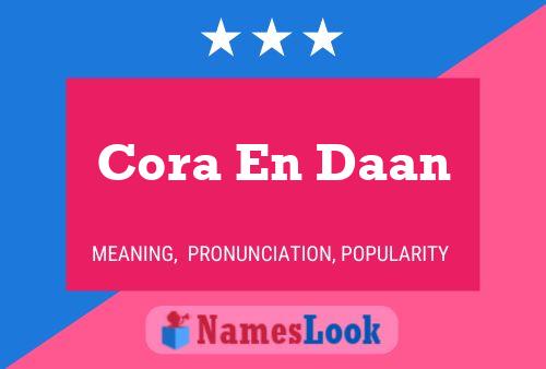 Cora En Daan பெயர் போஸ்டர்