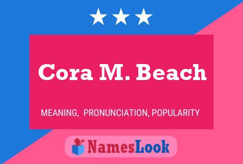 Cora M. Beach பெயர் போஸ்டர்