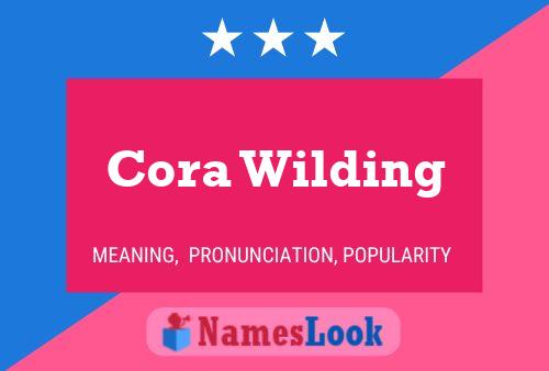 Cora Wilding பெயர் போஸ்டர்